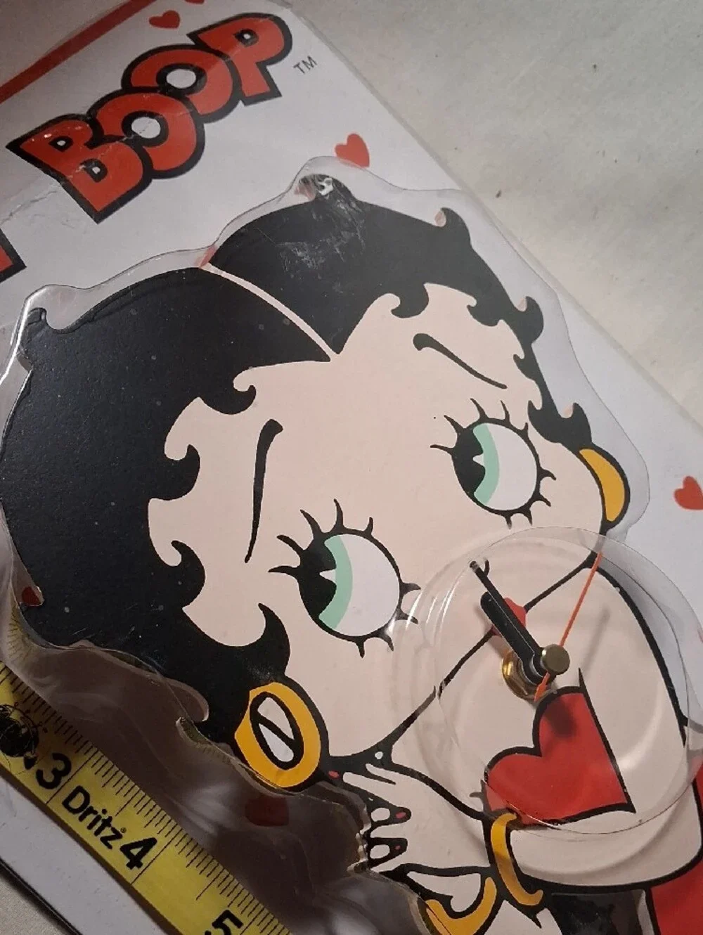 Vintage 2002 Betty Boop Chef Red Dress Wall Clock Swing'n-Leg Classic Clock NEW